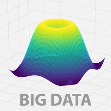 Big data 3D graph Illustrazione stock