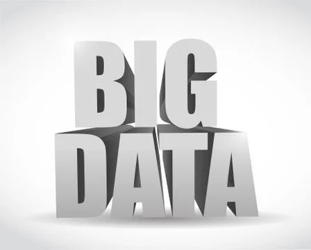 Big data 3d text message illustration design Stock Illustration