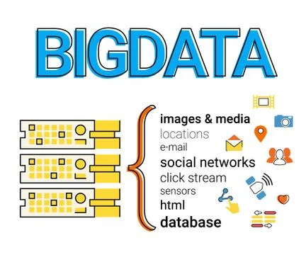 Big data - 4V visualisation イラスト素材