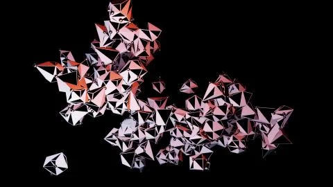 Big Data Abstract Background. 3d Illustration イラスト素材