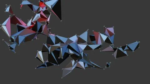 Big Data Abstract Background. 3d Illustration 库存插图