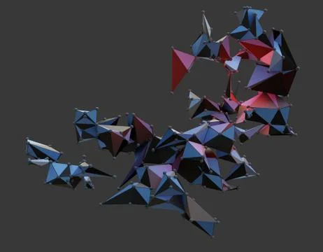 Big Data Abstract Background. 3d Illustration Stock Illustration