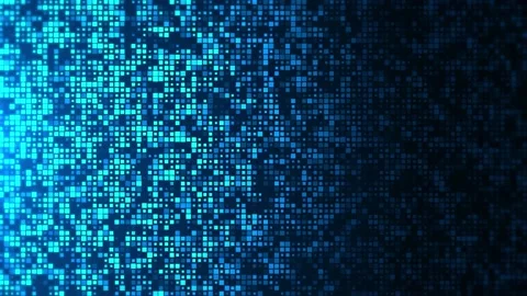 Big data abstract background. Pixels and lines flowing background. loop 库存影片 180288341