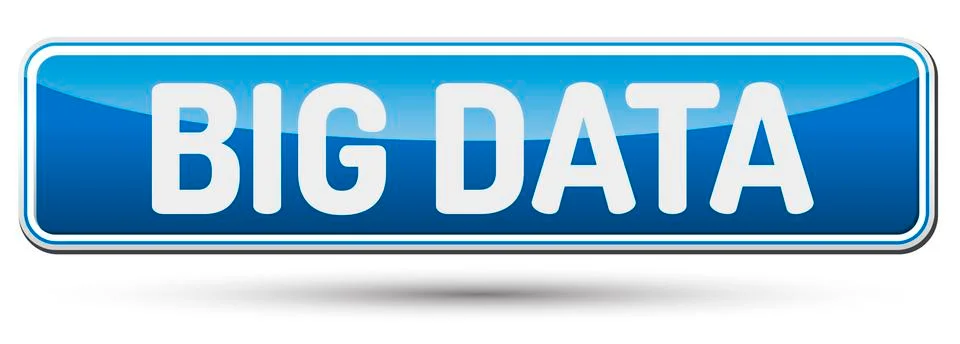 BIG DATA - Abstract beautiful button with text. Stock Illustration