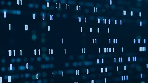 Big data, abstract digital data, binary code. Video stock 296376588