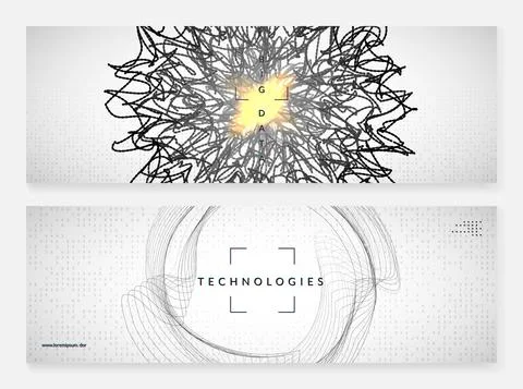 Big data abstract. Digital technology background. 스톡 일러스트