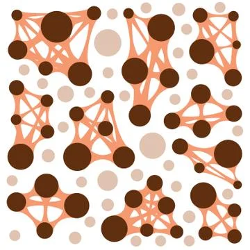 Big data abstract metaball organic shemistry illustration Stock Illustration