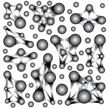 Big data abstract metaball organic shemistry illustration Stock Illustration