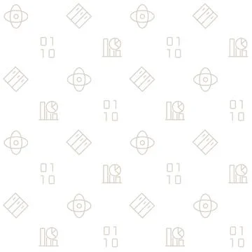 Big data abstract seamless pattern Stock Illustration