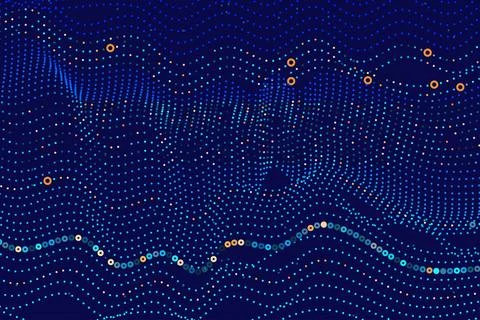 Big Data abstract vector background visualization. Data science and visual in 스톡 일러스트