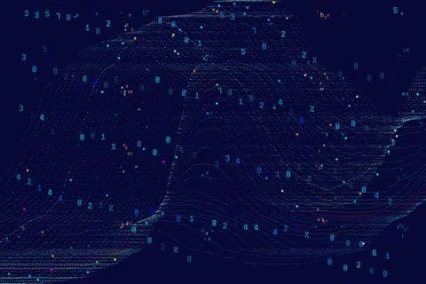 Big Data abstract vector background visualization. Data science and visual Illustrazione stock