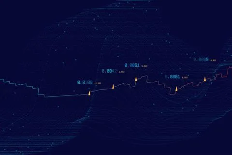 Big Data abstract vector background visualization. Data science and visual Illustrazione stock