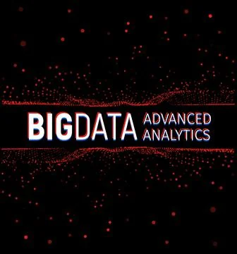 Big data abstract vector visualization. Lines and dots array. Big data Stock Illustration