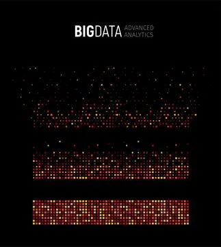 Big data abstract vector visualization. Lines and dots array. Big data Stockillustratie