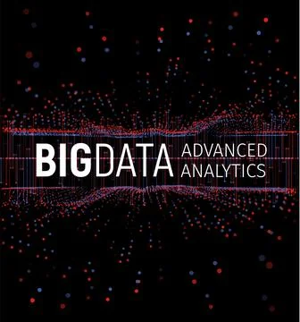 Big data abstract vector visualization. Lines and dots array. Big data Stock Illustration