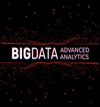 Big data abstract vector visualization. Lines and dots array. Big data Stock Illustration