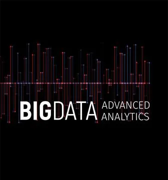 Big data abstract vector visualization. Lines and dots array. Big data Stockillustratie