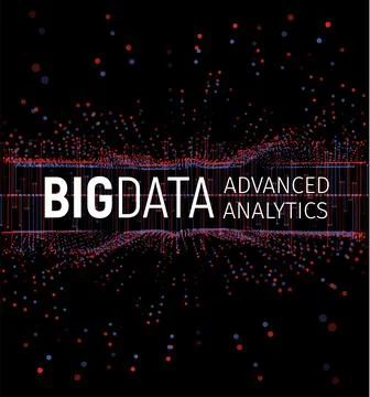 Big data abstract vector visualization. Lines and dots array. Big data 스톡 일러스트