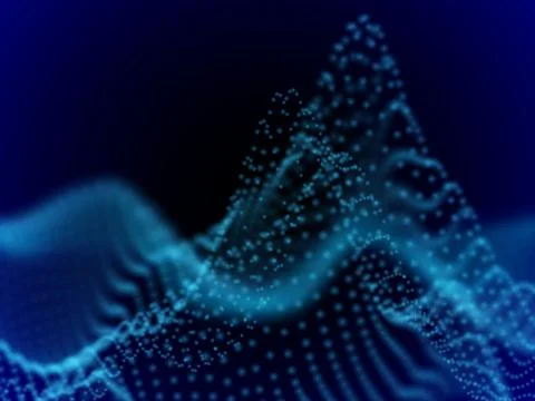 Big data abstract visualization: business charts analytics. Stock Illustration