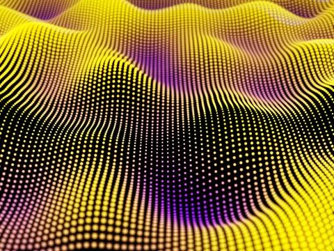 Big data abstract visualization: digital information analysis. Stock Illustration