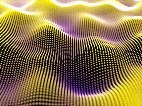 Big data abstract visualization: digital information analysis. Illustrazione stock