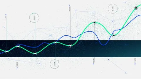 Big data algorithms visualization technologies infographic analytic, Hi-tech  Stockillustratie