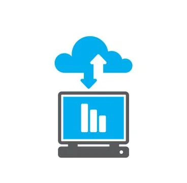 Big data analitics icon on background for graphic and web design. Creative Stock Illustration
