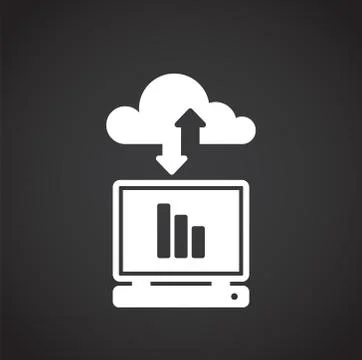 Big data analitics icon on background for graphic and web design. Creative Stock Illustration
