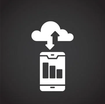 Big data analitics icon on background for graphic and web design. Creative Stock Illustration