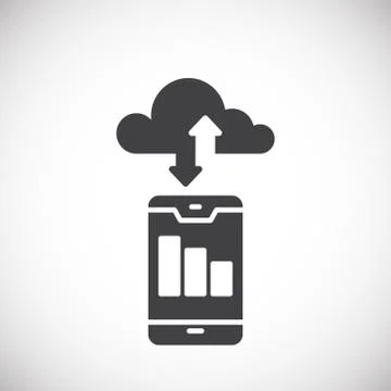 Big data analitics icon on background for graphic and web design. Creative Stock Illustration