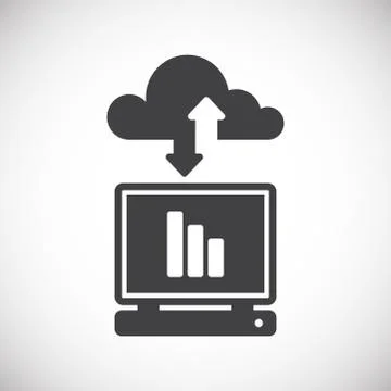 Big data analitics icon on background for graphic and web design. Creative Stock Illustration