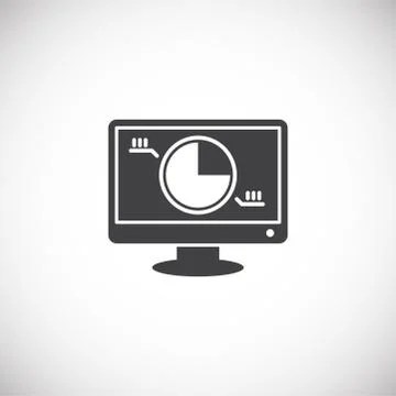 Big data analitics icon on background for graphic and web design. Creative Illustrazione stock