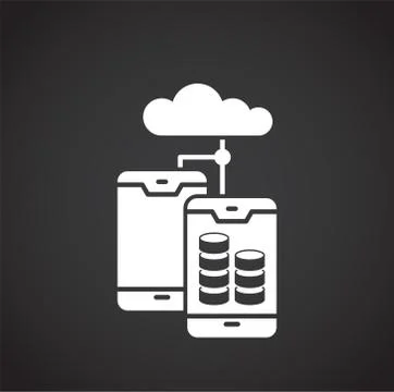 Big data analitics icon on background for graphic and web design. Creative Stock Illustration