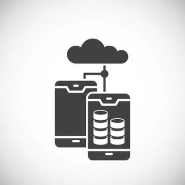 Big data analitics icon on background for graphic and web design. Creative Stock Illustration