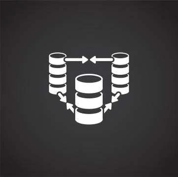 Big data analitics icon on background for graphic and web design. Creative Stock Illustration