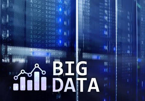 Big data analysing server. Internet and technology. 스톡 일러스트