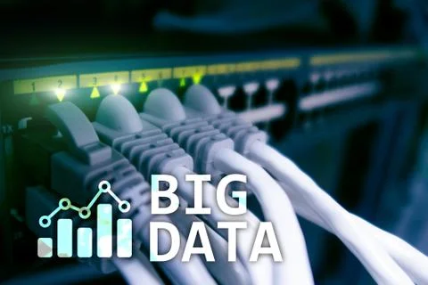 Big data analysing server. Internet and technology. Stock-Illustration