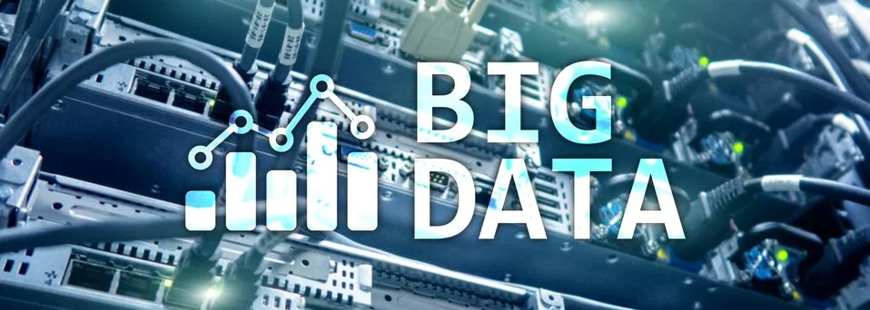 Big data analysing server. Internet and technology. 스톡 일러스트