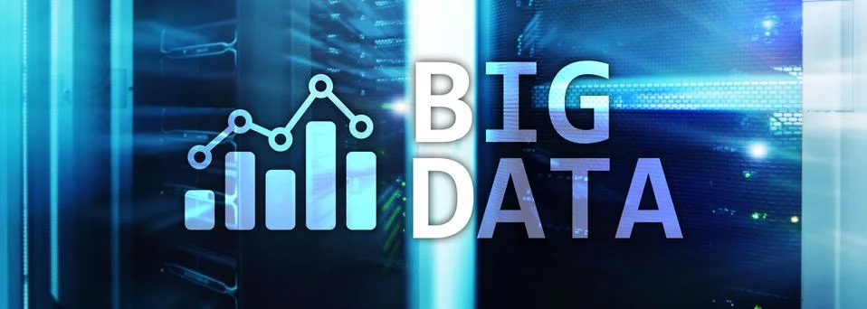 Big data analysing server. Internet and technology. 스톡 일러스트