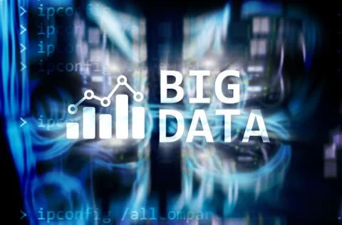 Big data analysing server. Internet and technology. Foto stock