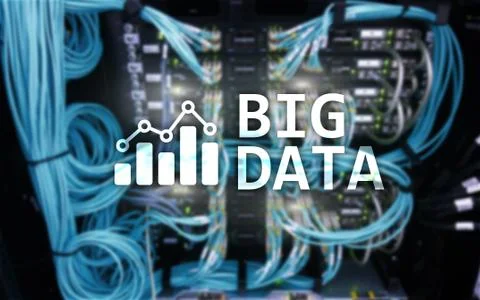 Big data analysing server. Internet and technology. Foto stock