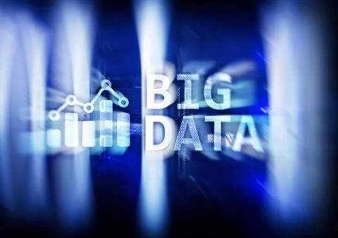 Big data analysing server. Internet and technology. Foto stock