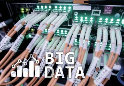 Big data analysing server. Internet and technology. Stock Photos
