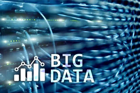 Big data analysing server. Internet and technology. Stock-Fotos