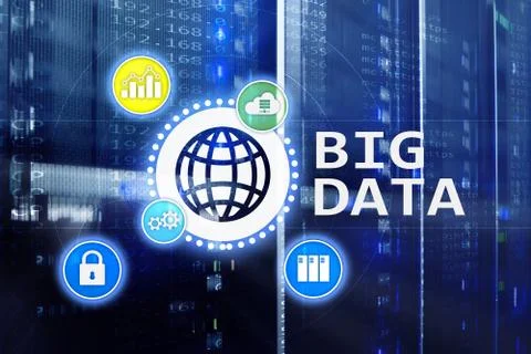 Big data analysing server. Internet and technology. Stock Photos