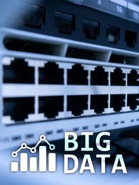 Big data analysing server. Internet and technology. Stock Photos