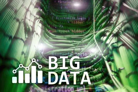 Big data analysing server. Internet and technology. Stock Photos