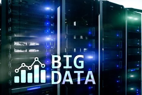 Big data analysing server. Internet and technology. Foto stock