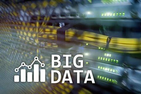 Big data analysing server. Internet and technology. Stock Photos