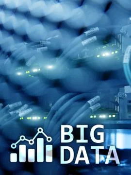 Big data analysing server. Internet and technology. Foto stock